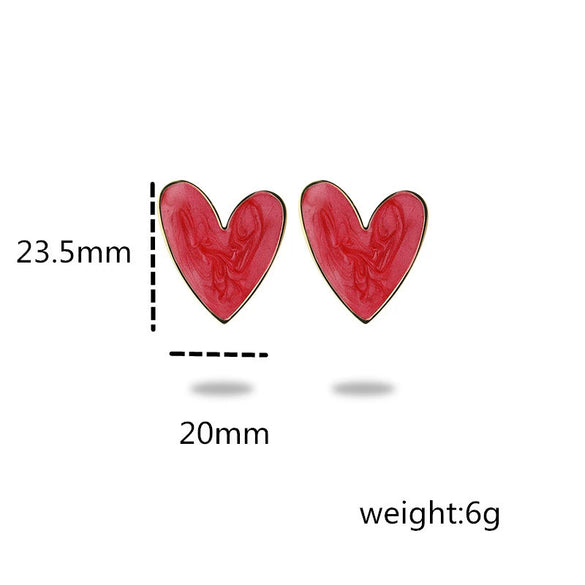 Wholesale Women's Stainless Steel Heart Shape Electroplated French Retro Niche Design Light Luxury Exquisite Earrings