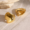 Wholesale Women's Stainless Steel Heart Shape Electroplated Love Earrings