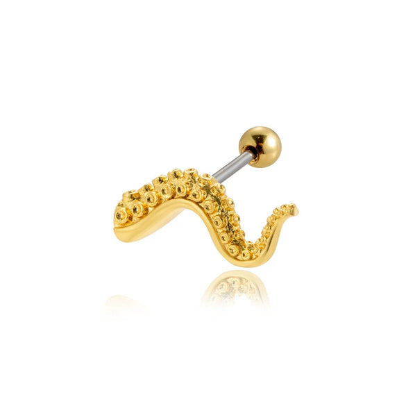 Wholesale Women's Stainless Steel Heart Shape Electroplated Love Moon Fashion Allmatch Ear Bone Stud With Micro Inlaid Zircon