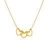 Wholesale Women's Stainless Steel Heart Shape Love Link Pendant Necklace With Goldplated Electroplating