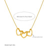 Wholesale Women's Stainless Steel Heart Shape Love Link Pendant Necklace With Goldplated Electroplating