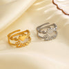 Wholesale Women's Stainless Steel Heart Shape Love Ring With Electroplating Design