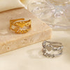 Wholesale Women's Stainless Steel Heart Shape Love Ring With Electroplating Design
