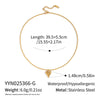 Wholesale Women's Stainless Steel Heart Shape Pendant Necklace With Pvd Furnace Vacuum Real Gold Plating