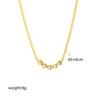 Wholesale Women's Stainless Steel Heart Shape Rhinestone Blade Chain Necklace With Electroplating Design