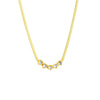 Wholesale Women's Stainless Steel Heart Shape Rhinestone Blade Chain Necklace With Electroplating Design