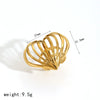 Wholesale Women's Stainless Steel Heart Shape Three Dimensional Cut Electroplated Earrings And Rings