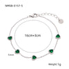 Wholesale Women's Stainless Steel Heart Shape Zircon Bracelet With Electroplating Design Fashion And Light Luxury Style