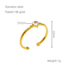 Wholesale Women's 316L Stainless Steel Heart Shaped Inlaid Zircon Love Ring With Electroplating