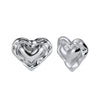 Wholesale Women's Stainless Steel Heartshaped Geometric Irregular Earrings With Vacuum Real Gold Plating