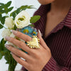 Wholesale Women's Stainless Steel Heartshaped Goldplated Rings With Niche Highend Feel
