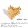 Wholesale Women's Stainless Steel Heartshaped Goldplated Rings With Niche Highend Feel