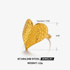 Wholesale Women's Stainless Steel Heartshaped Hammer Pattern 18K Goldplated Ring
