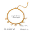Wholesale Women's Stainless Steel Heartshaped Handmade Bracelet With Pvd Vacuum Plating And Zircon Inlay