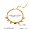 Wholesale Women's Stainless Steel Heartshaped Handmade Bracelet With Pvd Vacuum Plating And Zircon Inlay