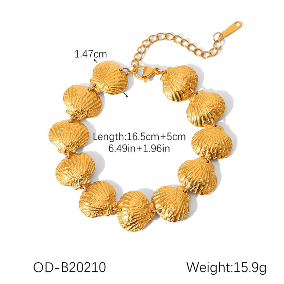 Wholesale Women's Stainless Steel Heartshaped Handmade Bracelet With Pvd Vacuum Plating And Zircon Inlay