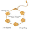 Wholesale Women's Stainless Steel Heartshaped Handmade Bracelet With Pvd Vacuum Plating And Zircon Inlay