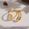 Wholesale Women's Stainless Steel Heartshaped Hollow Open Bracelet Electroplated 18K Gold Jewelry Accessories