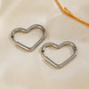 Wholesale Women's Stainless Steel Heartshaped 18K Goldplated Earrings