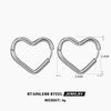 Wholesale Women's Stainless Steel Heartshaped 18K Goldplated Earrings