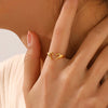 Wholesale Women's Stainless Steel Heartshaped Ring With Electroplating In Ins Style