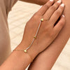 Wholesale Women's Stainless Steel Heartshaped Zircon Bracelet With Real Gold Plating