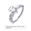 Wholesale Women's Stainless Steel Heartshaped Zircon Casting Ring Simple Style