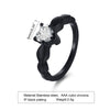 Wholesale Women's Stainless Steel Heartshaped Zircon Casting Ring Simple Style