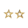Wholesale Women's Stainless Steel Hollow Star Earrings With Electroplating For Autumn 2024