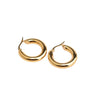 Wholesale Women's Stainless Steel Hoop Earrings Geometric Style Electroplated