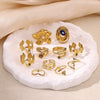 Wholesale Women's Stainless Steel Imitation Pearl Multilayer Zircon 18K Gold Plated Heart Shape Geometric Inlaid With Gold Open Ring
