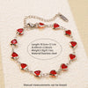 Wholesale Women's Stainless Steel Inlaid Rhinestone Heart Drop Bell Necklace And Bracelet Set