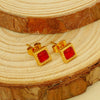 Wholesale Women's 316L Stainless Steel Inlaid Zircon Geometric Earrings