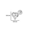 Wholesale Women's Stainless Steel Inner Tooth Thread Flat Base Rod Lip Nail Copper Zircon Butterfly Bow Tie Ear Bone Nail Electroplated Puncture Ornaments