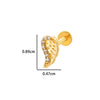 Wholesale Women's Stainless Steel Inner Tooth Thread Flat Base Rod Lip Nail Copper Zircon Butterfly Bow Tie Ear Bone Nail Electroplated Puncture Ornaments