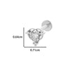 Wholesale Women's Stainless Steel Inner Tooth Thread Flat Base Rod Lip Nail Copper Zircon Butterfly Bow Tie Ear Bone Nail Electroplated Puncture Ornaments