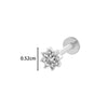 Wholesale Women's Stainless Steel Inner Tooth Thread Flat Base Rod Lip Nail Copper Zircon Butterfly Bow Tie Ear Bone Nail Electroplated Puncture Ornaments