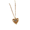 Wholesale Women's Stainless Steel Ins Style Devil's Eye Heart Shape Pendant Necklace With Electroplating