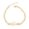 Wholesale Women's Stainless Steel Insect Butterfly Mori Animal Style Electroplated Bracelet