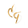 Wholesale Women's Stainless Steel Jewelry Earrings Gold Plated Geometric Style
