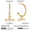 Wholesale Women's Stainless Steel Jewelry Set With Geometric Style Pvd Furnace Vacuum Real Gold Plating Including Earrings And Necklaces