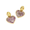 Wholesale Women's Stainless Steel Jewelry Set With Heart Water Drop And Bell Patterns Electroplated