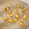 Wholesale Women's Stainless Steel Jewelry Set With Heartshaped And Geometric Elements Electroplating Treatment