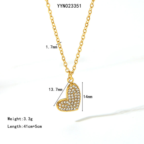 Wholesale Women's Stainless Steel Jewelry Set With Love Pattern Necklace Ring And Earrings Vacuum Real Gold Electroplated In Pvd Furnace