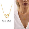 Wholesale Women's Stainless Steel Jewelry Set With Love Water Drops And Bells Patterns Ferris Wheel Design Electroplated Earrings And Necklace