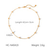 Wholesale Women's Stainless Steel Jewelry With Geometric And Flower Patterns Electroplated Necklace And Bracelet