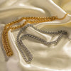 Wholesale Women's Stainless Steel Jewelry With Geometric Pattern 18K Real Gold Plated Pendant And Chain Bracelet