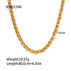 Wholesale Women's Stainless Steel Jewelry With Geometric Pattern 18K Real Gold Plated Pendant And Chain Bracelet
