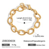 Wholesale Women's Stainless Steel Jewelry With Geometric Shape Electroplated Necklace And Bracelet Non Fading