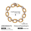 Wholesale Women's Stainless Steel Jewelry With Geometric Shape Electroplated Necklace And Bracelet Non Fading